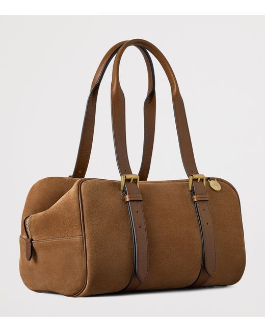 Mulberry Brown Suede Boston Shoulder Bag