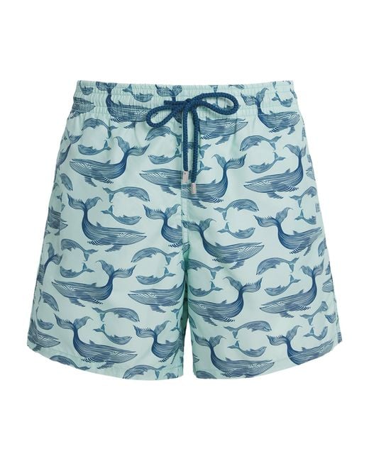Vilebrequin Blue Whale Print Moorea Swim Shorts for men
