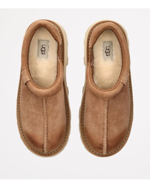 Ugg Brown Suede Tasman Lug Slippers