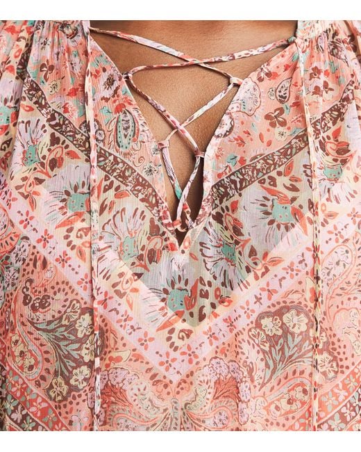 Rixo Pink Floral Miyah Mini Dress