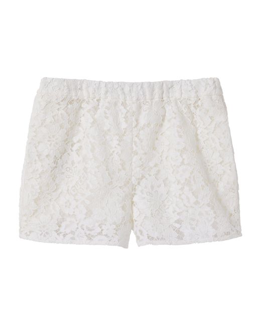 Gucci White Floral Lace Shorts