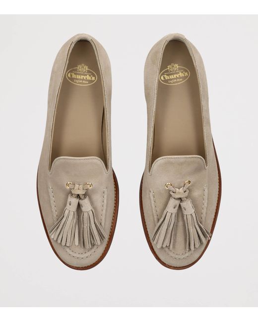 Church's Brown Suede Tassel Loafers
