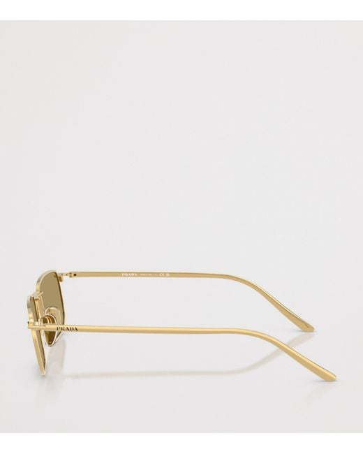 Prada Metallic Metal Pillow Sunglasses for men