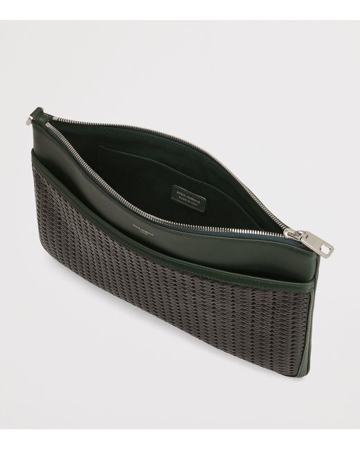 Dolce & Gabbana Black Canvas-Calfskin Plongé Toiletry Bag for men