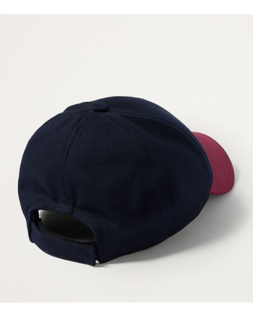 Miu Miu Blue Embroidered Logo Baseball Cap