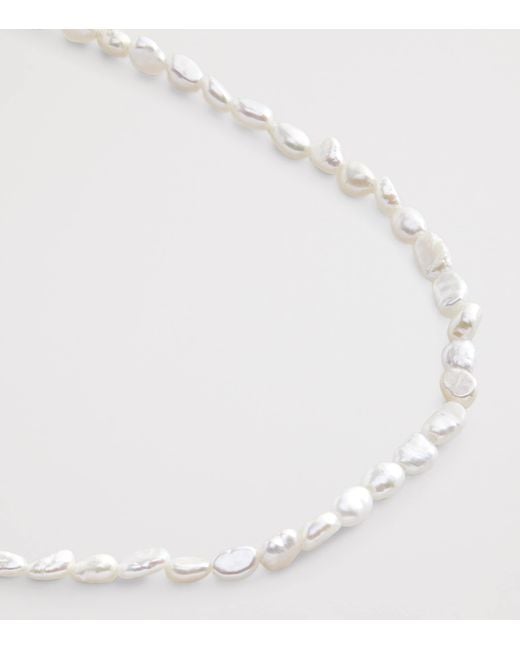Monica Vinader White Vermeil And Pearl Capri Necklace
