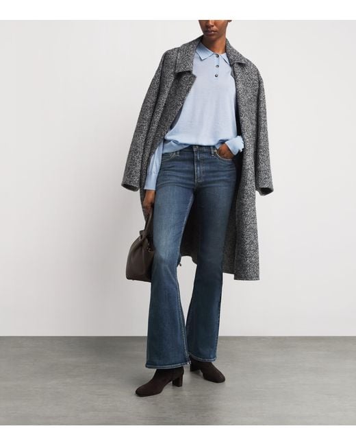 Rag & Bone Blue Dahlia Mid-Rise Flared Jeans