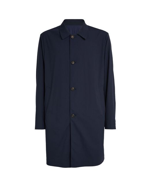 Corneliani Blue Reversible Raincoat for men