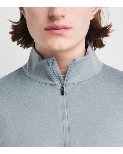 vuori Blue Ponto Quarter-Zip Sweatshirt for men