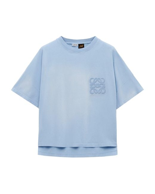 Loewe Blue X Paula's Ibiza Cotton-Blend Anagram T-Shirt