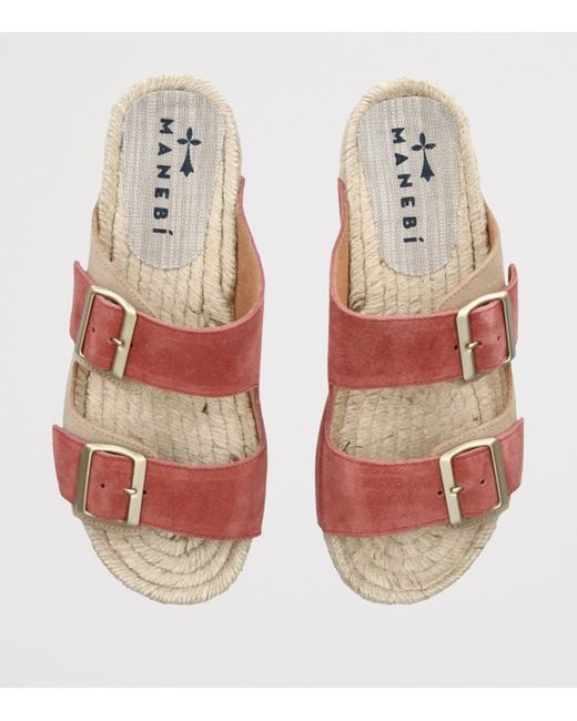 Manebí Pink Suede La Havana Sandals