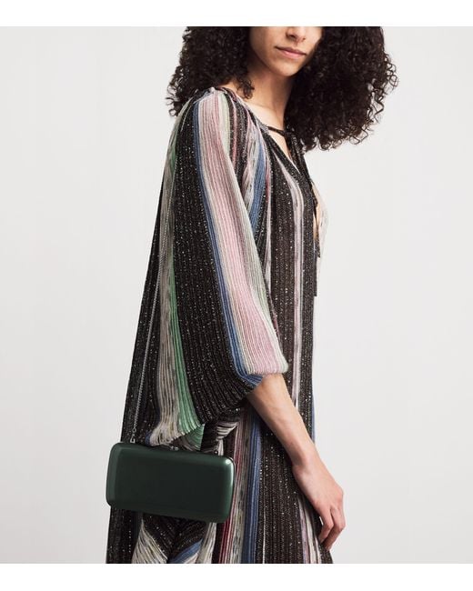 Jeffrey Levinson Green Mirrored Finley Clutch Bag