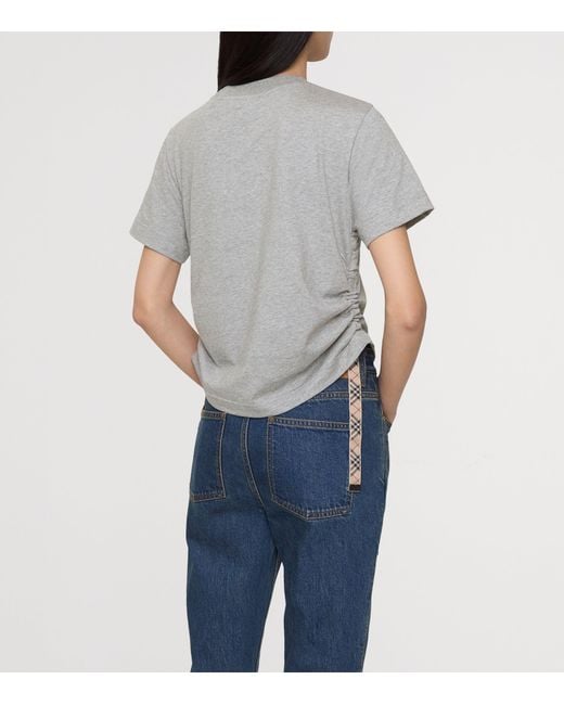 Burberry Gray Festival Cotton T-Shirt