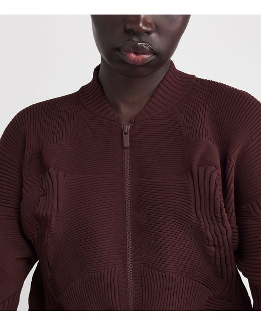 Issey Miyake Purple Knitted Kone Kone Jacket