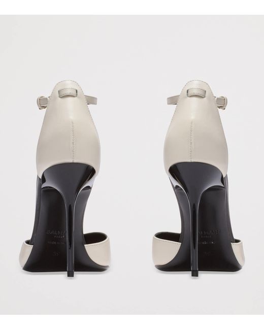 Balmain Multicolor Leather Sync Heeled Mules 95