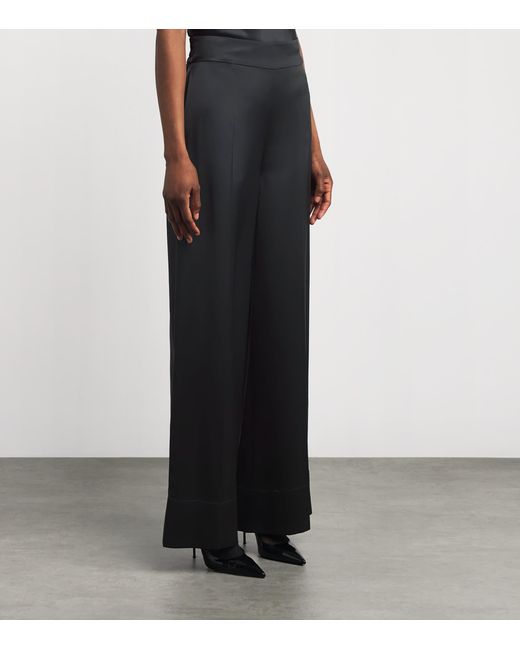 Joseph Black Satin Dijon Tailored Trousers