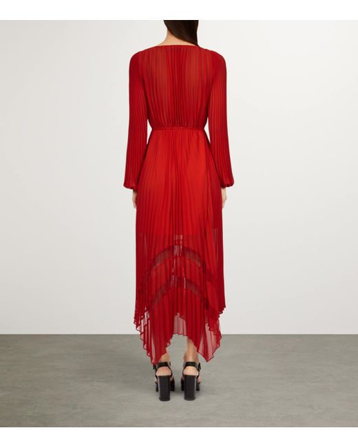 open lace back dress The Kooples Flower Print Pleat Dress Black/Purples Size 1/ UK 8  Willow &  Eve