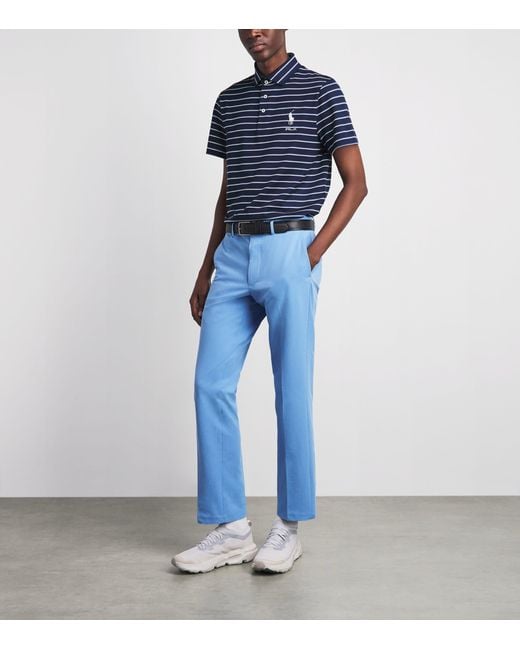 Ralph Lauren Blue Stripe Tour Polo Shirt for men