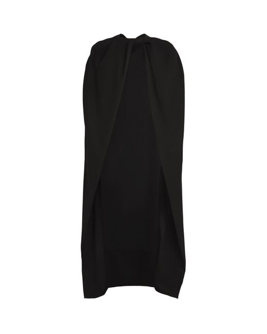 Rick Owens Black Wool Longline Cape for men