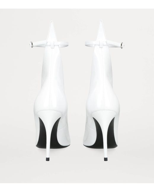 Alaïa White Patent Leather Decollete Pumps 90