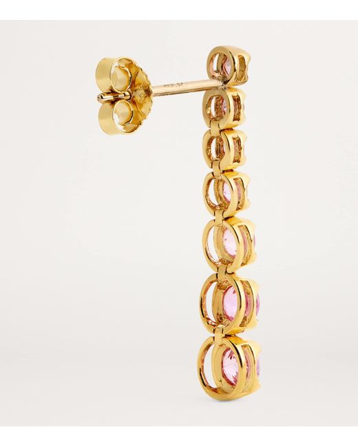 Jennifer Meyer Metallic And Sapphire Tennis Stud Earrings
