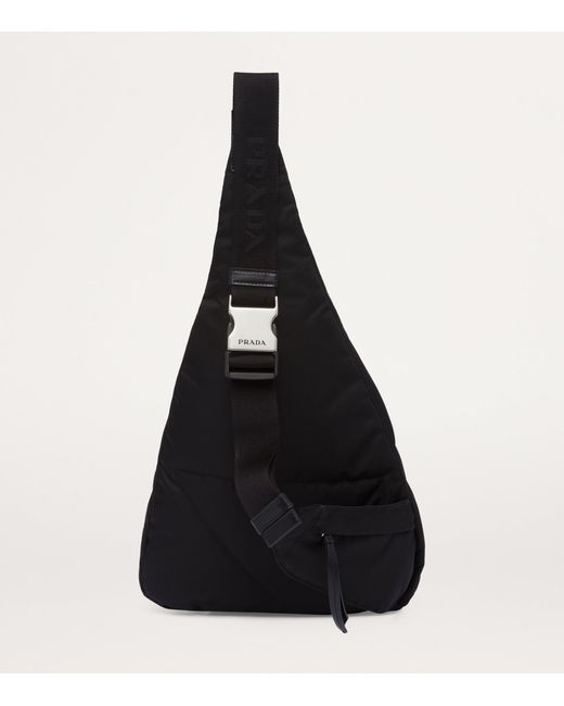 Prada Black Re-Nylon And Leather Backpack for men