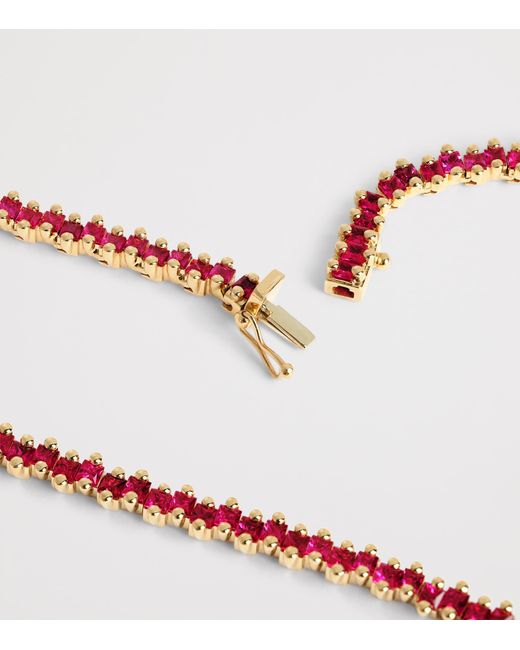 Suzanne Kalan Red And Ruby Princess Tennis Necklace