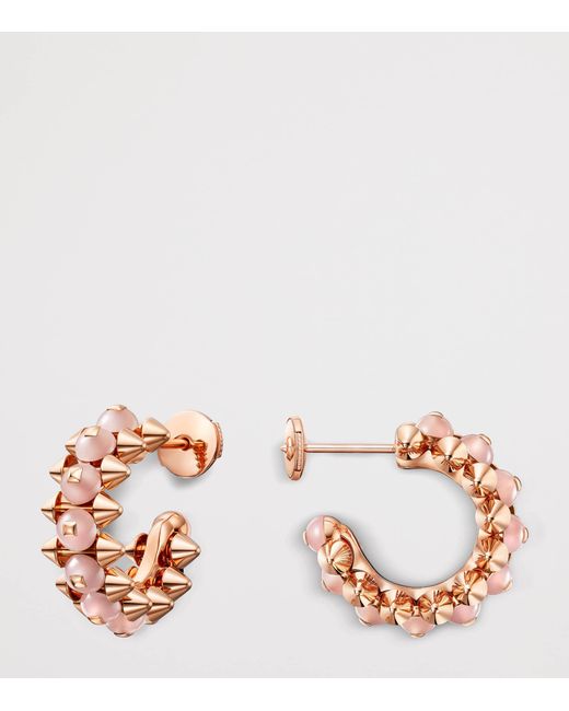 Cartier White And Chalcedony Clash De Hoop Earrings