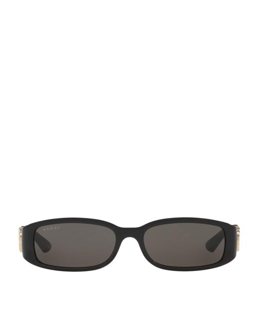 Gucci Gray Slim Rectangular Sunglasses