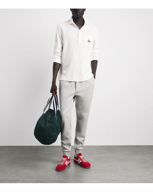 Polo Ralph Lauren White Cotton Mesh Long-Sleeve Polo Shirt for men