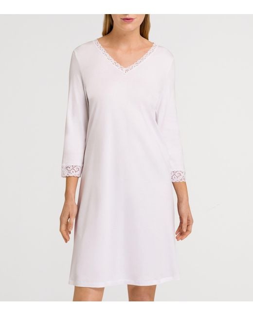 Hanro White Cotton Moments Nightdress