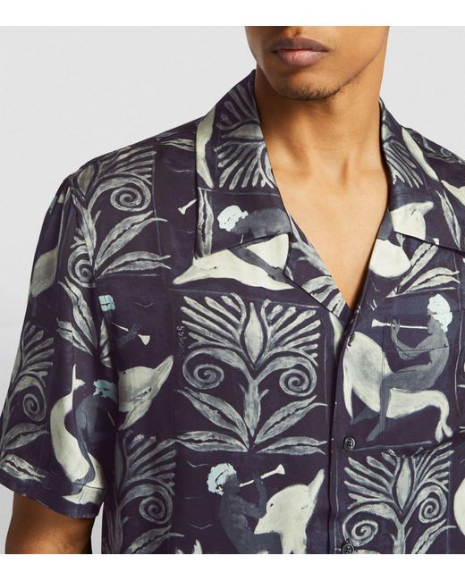 Commas Black Dolphin Tile Shirt for men
