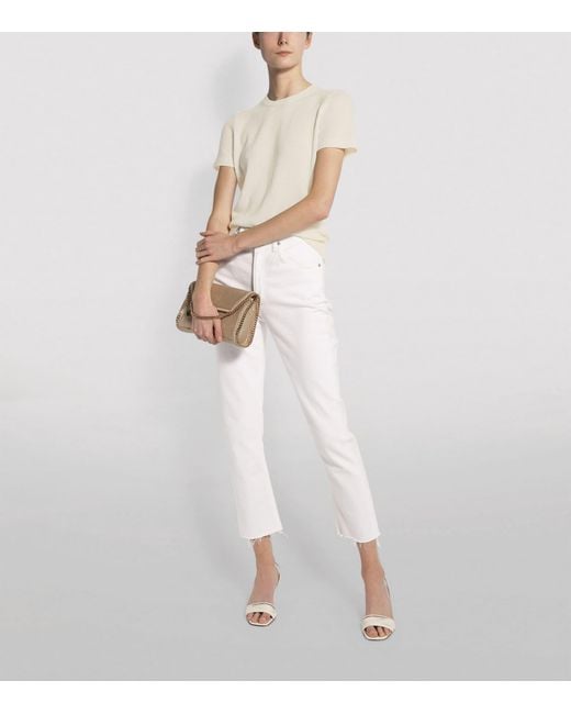 Theory White Cashmere Sweater Tee
