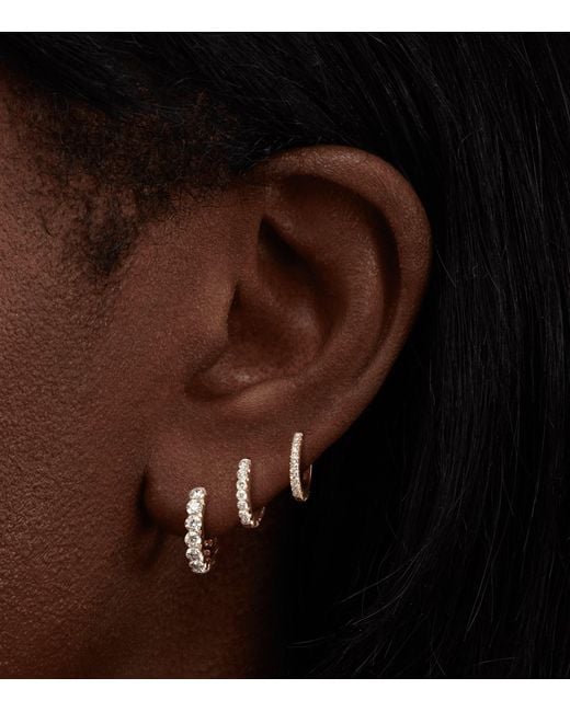 Maria Tash Metallic 8mm Rose Gold And Diamond Eternity Earring