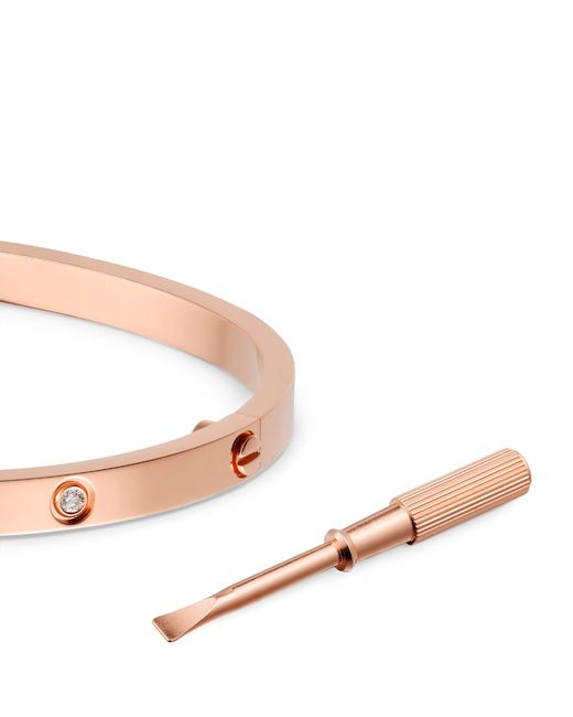 Cartier Natural Small Rose Gold And Diamond Love Bracelet