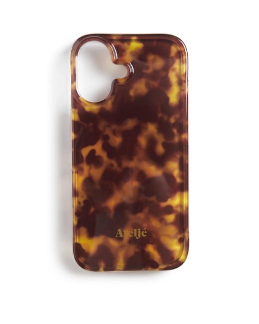 Atelje71 Brown Tortoiseshell Iphone 16 Case