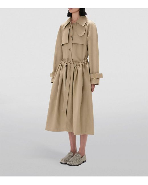 J.W. Anderson Natural Ruched Trench Coat