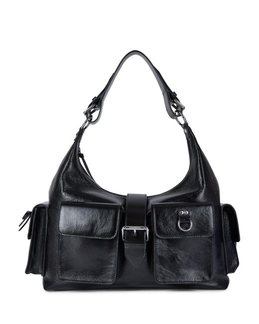 The Kooples Black Xl Leather Amelia Shoulder Bag
