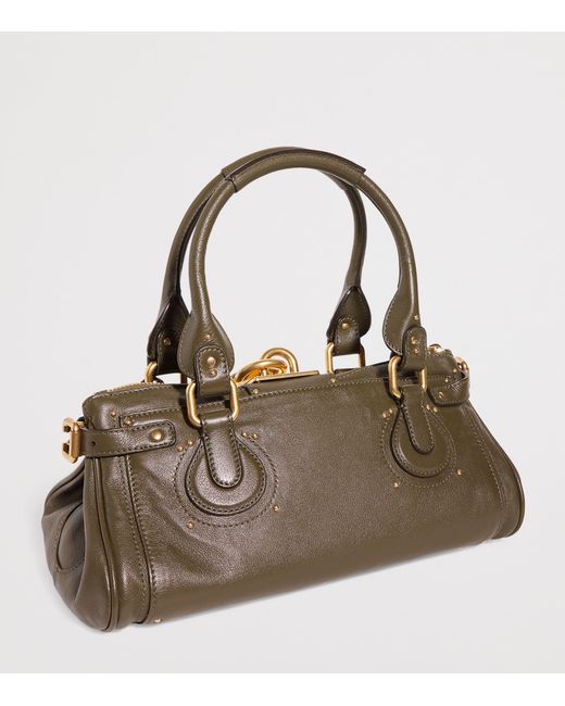 Chloé Brown Medium Leather Spin Tote Bag