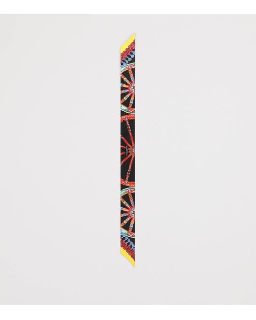 Dolce & Gabbana White Silk Carretto Print Scarf