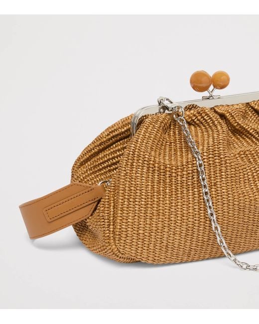 Weekend by Maxmara Brown Woven Pasticcino Clutch Bag