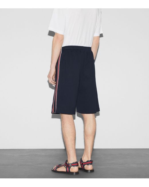 Gucci Blue Web Stripe Basketball Shorts
