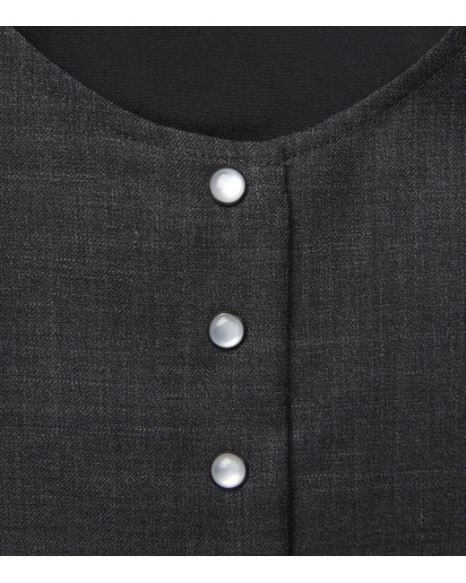 Claudie Pierlot Black Long-Sleeve Peplum Shirt