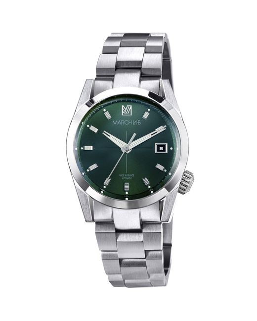 March LA.B Gray Stainless Steel Am89 Automatic Watch 38mm