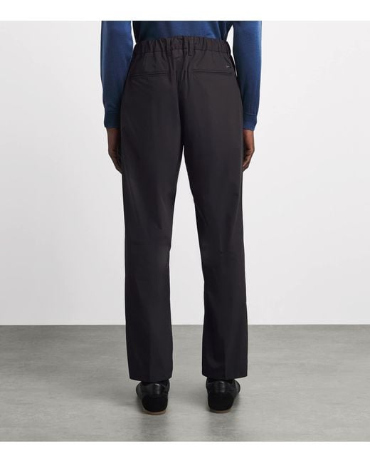 Herno Blue Technical Drawstring Trousers for men