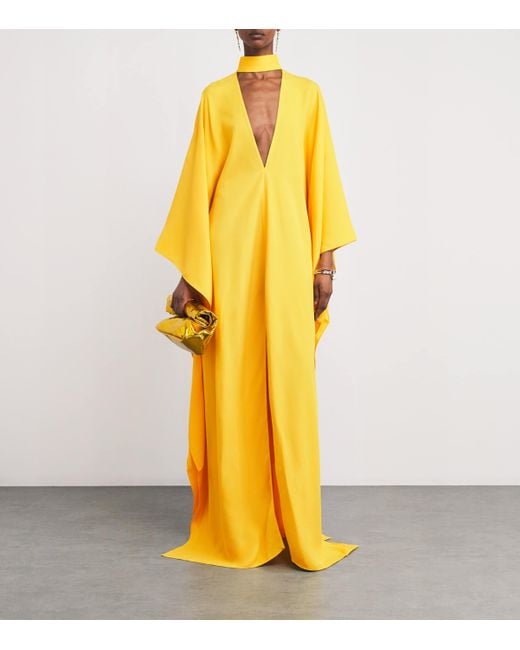 ‎Taller Marmo Yellow Cady Ooo Kaftan Maxi Dress