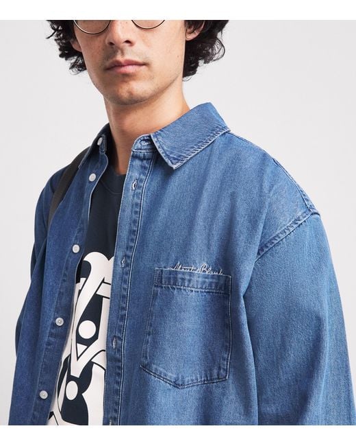 About Blank Blue Cotton Varsity T-Shirt for men