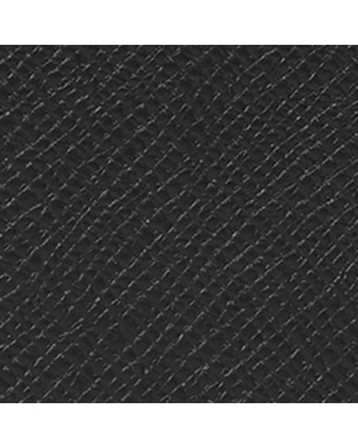 Smythson Black Panama Leather Passport Sleeve for men