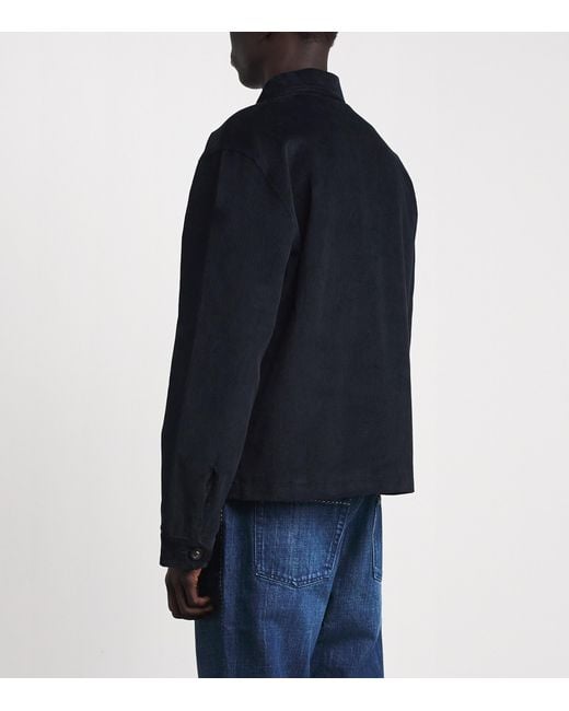 Wales Bonner Blue Corduroy Drew Shacket for men