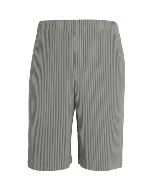 Homme Plissé Issey Miyake Gray Pleated Shorts for men